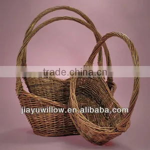 Wholesale Oval Willow Wicker Gift Baskets With Handle thumbnail-1