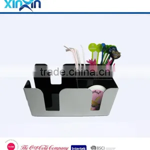 PS ABS 6 Compartments Bar Caddy/Napkin Straw Stirrer Holder thumbnail-1