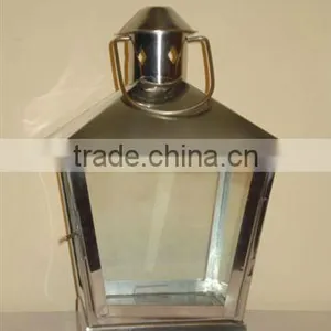 Decorative Metal Candle Lantern,Silver Metal Lantern,Designer Metal Lanterns thumbnail-1