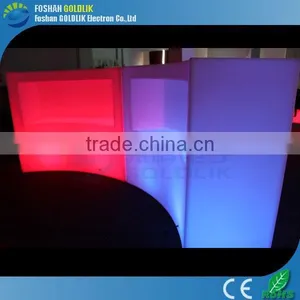 Light up Led Curved Bench PE Material Morden Size GKT-021BC thumbnail-1