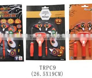 New Design Halloween Decoration Pumpkin Carving 3 Tools Set thumbnail-1
