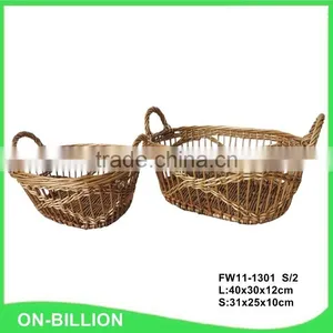 New Oval Bulk Kitchen Vegetable Wicker Storage Basket thumbnail-2