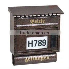 European Wall Mount Solar Mailbox With Led House Number Light thumbnail-1