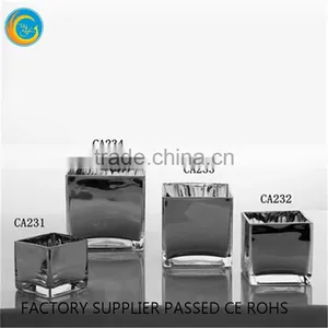 Clear Glass Candlestick Holders Glass Vase thumbnail-4