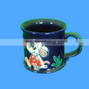Blue Ceramic Coffee Mug Wholesale thumbnail-1
