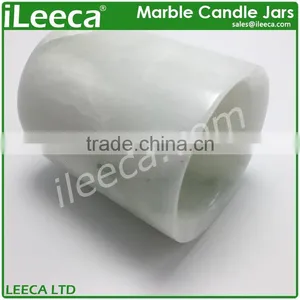 Hot Sale Round White Marble Candle Holders thumbnail-5