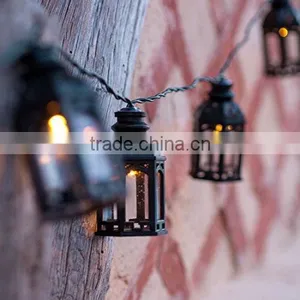 16 Black Moroccan Lantern Solar Garden LED Fairy Lights thumbnail-2