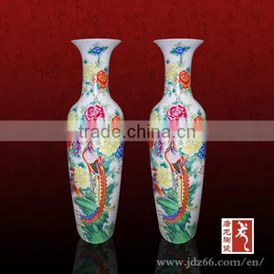 Luxury Home Decor Big Jingdezhen Hand Painted Ceramic Vase thumbnail-1