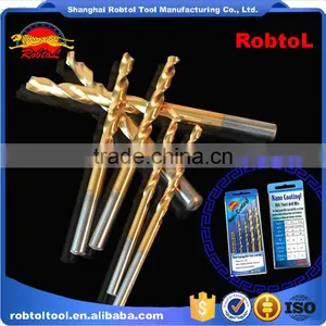 6pcs Nano Titanium Coating Straight Shank Hss Twist Drill Bits Cobalt Fully Ground Bright Finish Drilling Metal Forged Alloy thumbnail-1