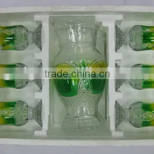 JK026 7pcs Glass Drinking Set With Spray Deco thumbnail-1