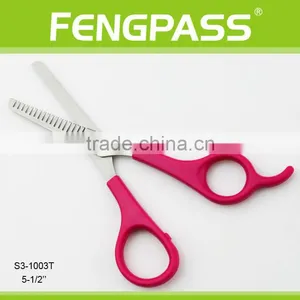 S3-1003T 5-1/2" Inch 2CR13 Stainless Steel With PP Handle Small Hair Thinning Hairdressing Scissors With ABS Plastic Handle thumbnail-2