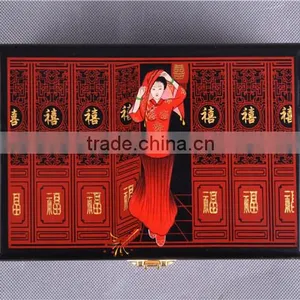 Red Chinese Lacquer Jewelry Boxes/chinese Style/eastern Design/Home Decoration thumbnail-2