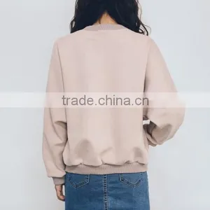 New Fashion Fall Winter Fashion Women Loose Students Take Faux Suede Baseball Uniform Coats Outerwear Gray Pink Maron Jackets thumbnail-5
