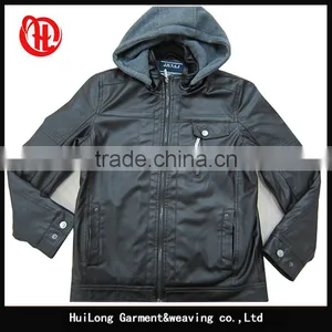 Children pu Leather Clothing Bomber Boy's Winter Jacket thumbnail-1