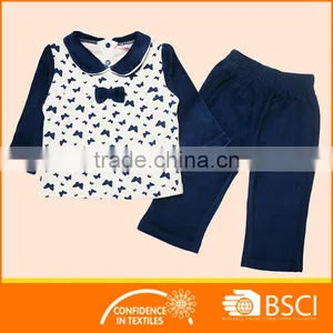 2-8Y Pretty Butterfly Girl Printing Pyjama Set thumbnail-1
