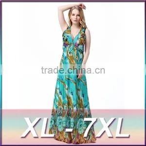 Plus Size Elegant Women Chiffon Slim Formal Party Dress Beach thumbnail-1