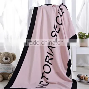 Pink Airline Cover Victoria Secret Logo Throw Gift Bag Blanket thumbnail-1