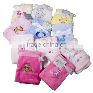 Baby Coral Fleece Blanket With Embroider/baby Blanket/fleece Blanket thumbnail-1