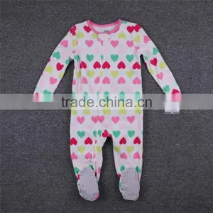 Wholesale Baby Pajama 100% Cotton Footed Design Baby Rompers for Girl Clothing thumbnail-1