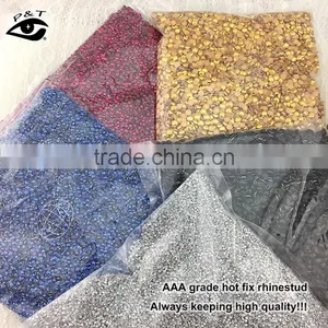 Iron on Rhinestuds, Hotfix Metal Studs Octagon 3MM Studs for Garment thumbnail-1