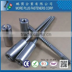 Made in Taiwan Stainless Steel Hanger Bolt With Special Spacer Nut thumbnail-2