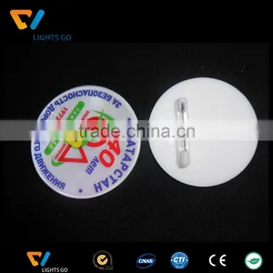 High Visible Custom Promotion Safety Custom Reflective Pin Badge thumbnail-1