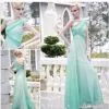 Sell New Design Floor Length Obliqued Shoulder Green Quinceanera Dresses thumbnail-1
