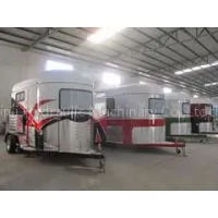Chinese Horse Trailer Angle Load Semi Trailer thumbnail-2
