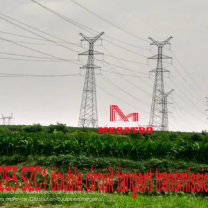 MEGATRO 220KV 2E5 SZC1 Double Circuit Tangent Transmission Tower thumbnail-1