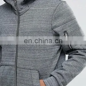 Custom Mens Zip Up Fashion Hooded thumbnail-3