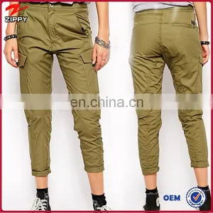Cargo Pants Woth 3/4 Length Khaki Ladies Cargo Pants thumbnail-1