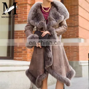Latest Design Double Face Lamb Skin Thick Leather Jacket thumbnail-5