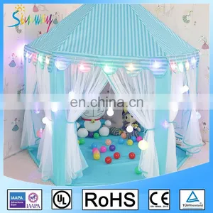 Pink Children Princess Castle Tent Kids Playing House thumbnail-3