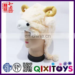 Professional Customized Unique Design High Quality Funny Plush Animal Hats Kids Fur Hat Wholesale thumbnail-1