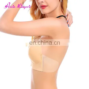Nude U Shape Invisible Magic Push up Backless Strapless Self Adhesive Bra thumbnail-2