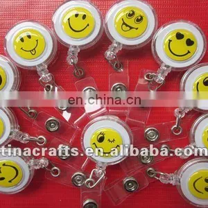Smile Face Retractable Badge Reel thumbnail-1
