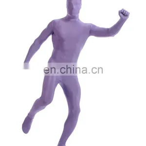 Unisex Full Body Purple Sport Spandex Lycra Zentai Costume Morph Suits Large thumbnail-2