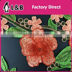 2017 Fashion Garment Accessories Crochet Chemical Collar Embroidered Designs Flower Polyester Neck Lace in Pair Collar Lace thumbnail-5