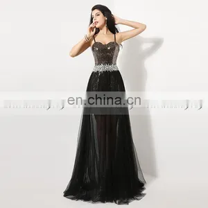 Gorgeous Sweetheart Sleeveless Sequins Short Prom Dresses With Detachable Skirt AJ011 Flowing Chiffon Long Dresses thumbnail-1