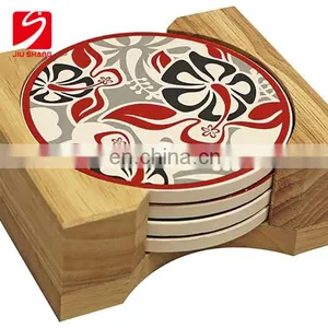 Simple Porcelain Embossed White Insulation Mat Bulk Coasters thumbnail-2