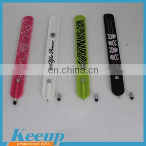 Custom LOGO Print Silicone Bracelets Thick Silicone Tip Stylus Pen thumbnail-2