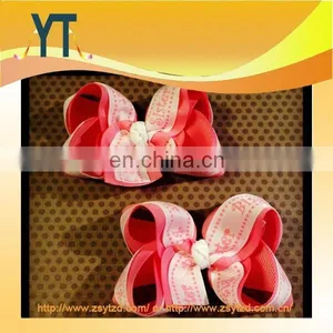 Top Grade Double Satin Big Hair Bow/Barrette/Hair Pin thumbnail-3