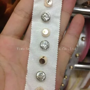 Fashion Rhinestone Bead Metal Chain Lace Trim Apparel Decoration Fabric thumbnail-1