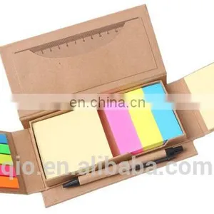 Portable Recycled Wholesale Custom Logo Printed Mini Notepad With Pen and Self-adhensive Papers thumbnail-2