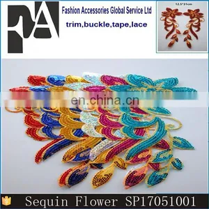 2017 New Developing Fashion Colorful Embroidered Sequin Flower Patches Applique thumbnail-1