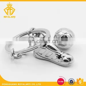 3D Silver Sport Metal Keychain for Football Match thumbnail-1