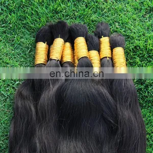 8A 1kg Unprocessed 100% Virgin Brazilian Human Hair Virgin Bulk Hair Ponytail Natural Human Hair thumbnail-6