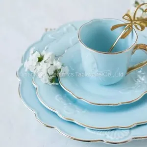 Wholesale New Bone China Decal Plate,simple Ceramic Plate thumbnail-1