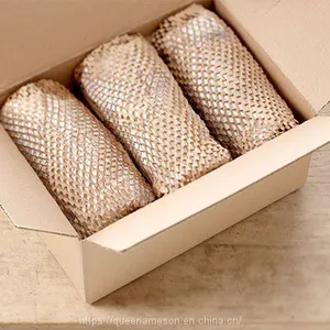 Green Honeycomb Attractive Presentation Kraft Paper Wrap Roll thumbnail-2