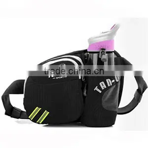 Lumbar Waist Pack - Running Bag Belt With Water Bottle Holder - Waterproof Fanny Pack With Reflective Tabs thumbnail-3